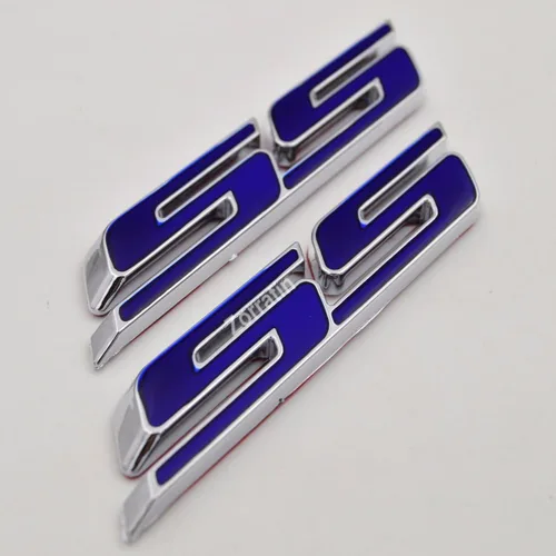 Calcomanía de emblema interior para maletero lateral de parrilla azul cromado con adhesivo para Chevrolet Chevy Camaro Impala Malibu Holden azul