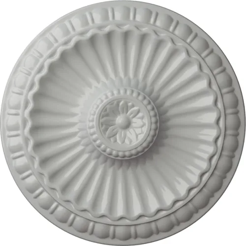 Miniatura 81 de Ekena Millwork CM11LI Medallón de techo Linus, 11 1/4"OD x 1 1/8"P 11 1/4", imprimado en fábrica Primed