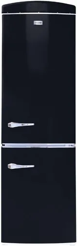 Conserv 24 Pulg. Refrigerador RETRO de montaje inferior de 11 pies cúbicos con congelación rápida, 110V, en negro