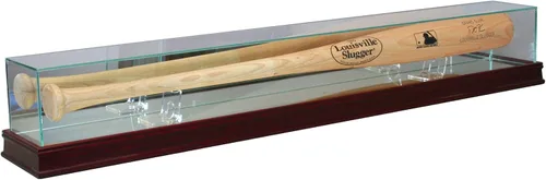 Miniatura 8 de Vitrina de bate de béisbol con moldura deportiva (negro con grabado)