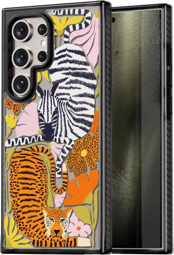 Miniatura 98 de Rosarnnah Funda compatible con Samsung Galaxy S24 Ultra, bonita estética, a la moda, divertida funda con estampado de gatito y gato, duradera a