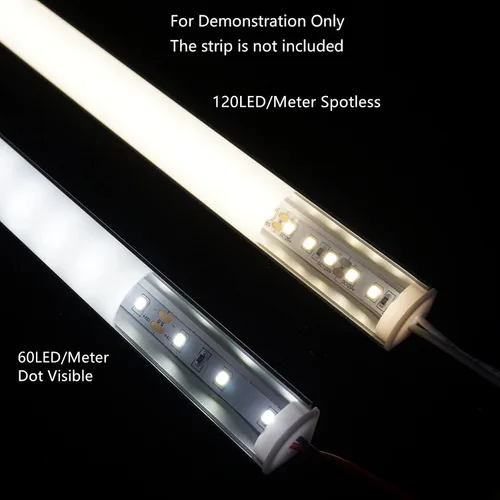 Miniatura 6 de THMOOTHER Tira LED con forma de V de 6.56 pies, resistente a los rayos UV, difusor de canal negro, paquete de 10 perfiles de aluminio con cubierta