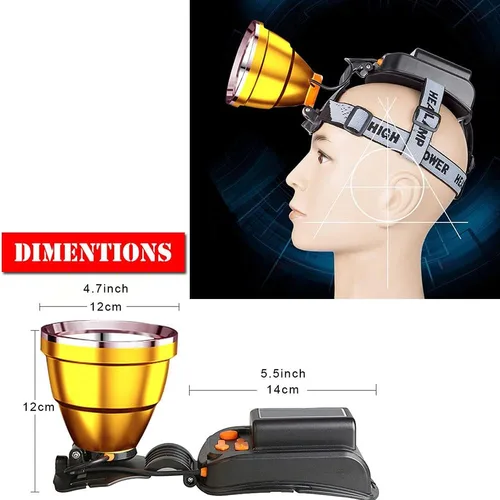 Miniatura 6 de Faros delanteros para adultos recargable LED caza faro súper brillante cabeza lámparas de carga para teléfonos, para cortes de energía, huracán