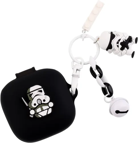 Miniatura 13 de Funda para auriculares Beats Fit Pro, funda de carga de silicona de dibujos animados con lindo llavero de muñeca con cordón antipérdida