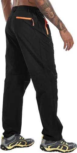 Miniatura 26 de TBMPOY Pantalones cargo de senderismo para hombre, ligeros, impermeables, de secado rápido, pantalones de montaña, pesca, camping