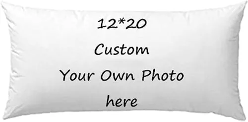 Miniatura 10 de Funda de almohada personalizada, funda de almohada creativa, regalos personalizados para tus seres queridos (14 x 14 pulgadas, blanco)