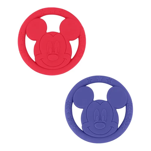 Cudlie Disney - Juego de mordedores de silicona para bebés, mordedores de grado alimenticio y sin BPA para bebés de 6 a 12 meses, paquete de 2