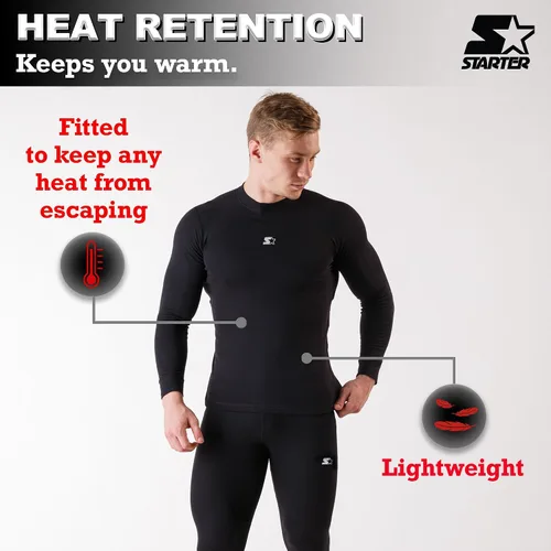 Miniatura 3 de Starter Conjunto de capa base para hombre, parte superior e inferior, camisas de compresión para hombres, pantalones de compresión para hombre