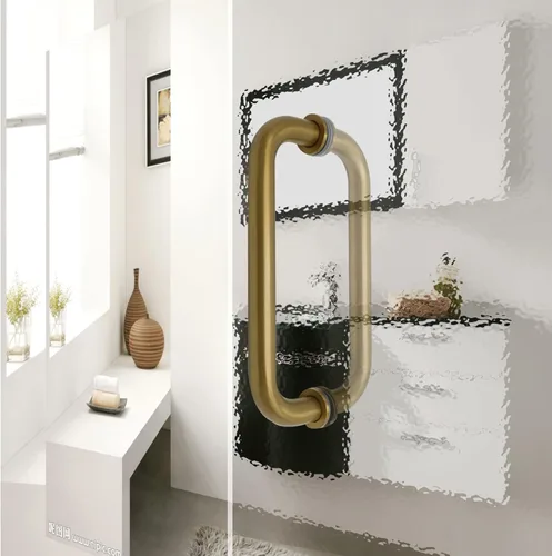 Miniatura 6 de CKB Manija de puerta de ducha de 8", tirador de puerta de vidrio de ducha espalda con espalda compatible con vidrio de 1/4" a 1/2" de grosor