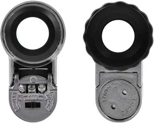 Miniatura 6 de Lupa de joyería de bolsillo 50X mini lupa de joyería con luz LED UV, lupa portátil para ojos, lupa de moneda, microscopio de mano para joyería