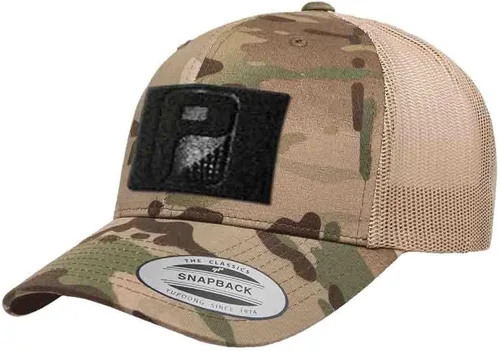 Miniatura 13 de Pull Patch Multicam - Gorra de camionero con diseño de camuflaje curvado, gorra táctica, superficie de bucle de 2 x 3 pulgadas para fijar parches