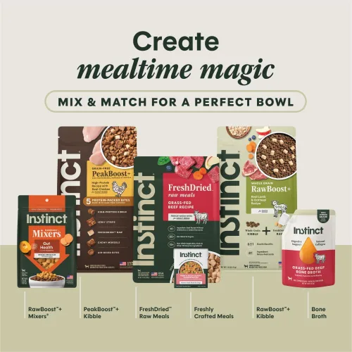 Miniatura 8 de Instinct Be Natural, alimento seco natural para perros, croquetas con recubrimiento crudo - carne de res real y cebada, bolsa de 25 lb