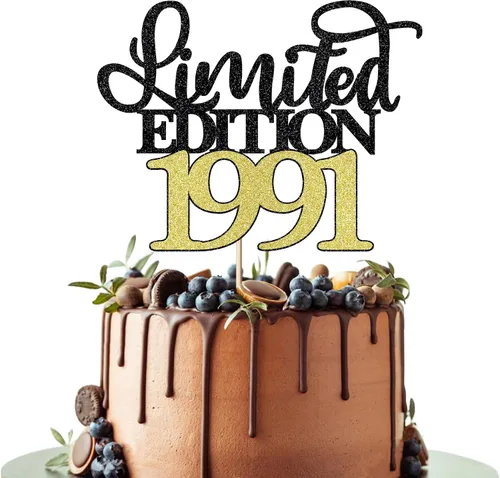 Miniatura 23 de Decoración para tartas de edición limitada de 1935, decoración de pastel de feliz cumpleaños 90, hombres y mujeres animan 90 años/90 y fabulosa