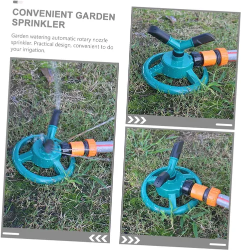 Miniatura 9 de Wakauto Automatic Rotating Lawn Sprinkler Spray Mode Garden Watering Tool with Stable Base for Vegetable and Above Ground Irrigation