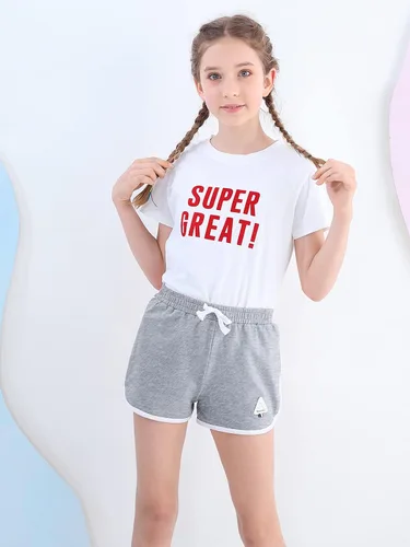 Miniatura 6 de Rolanko Pantalones cortos activos de delfín para niñas, paquete de 3 unidades, ciclismo, correr, verano, playa, atletismo, deportes, 4-14 años