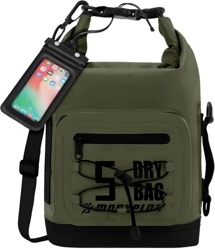MORXPLOR Bolsa seca impermeable, 5L/10L/20L/30L/40L/55L Mochila seca con funda impermeable para teléfono para natación, kayak