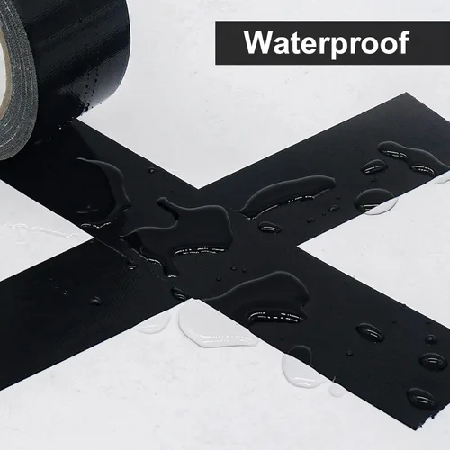 Miniatura 7 de JIALAI HOME Cinta adhesiva negra resistente, 2 pulgadas x 30 yardas, paquete de 5, 8.27 mil de grosor, fuerte, flexible, sin residuos, para todo