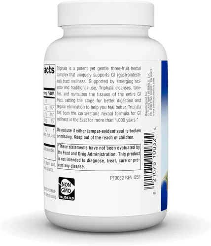 Miniatura 4 de Planetary Herbals Triphala 1000mg - 90 Tabletas