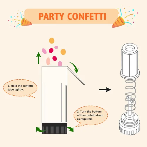 Miniatura 6 de 20 piezas de cañones de confeti para fiestas, poppers para bodas, cumpleaños, graduaciones, baby shower, aniversarios, Navidad y celebraciones de 20