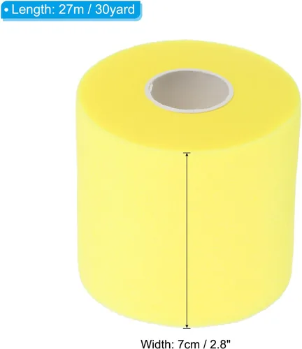 Miniatura 2 de PATIKIL Bádminton Grip Cushion Wrap PE Raqueta de tenis Grip Cinta de respaldo de película Mango antideslizante Cojín Accesorios Amarillo