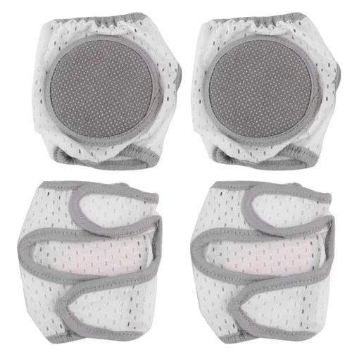 Miniatura 9 de EXCEART Rodilleras con calcomanía, que es conveniente de llevar y quitar, ajustables según la situación concreta. Gris
