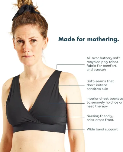 Miniatura 3 de Nyssa FourthWear Postpartum Bralette, FSAHSA Eligible, Pocketed Dual-Layer Design to Hold IceHeat Relief