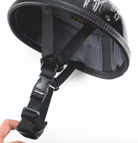 Miniatura 8 de Casco retro para jóvenes y adultos, casco clásico, medio casco, casco de motocicleta de perfil bajo, casco abierto para hombres y mujeres, aprobado