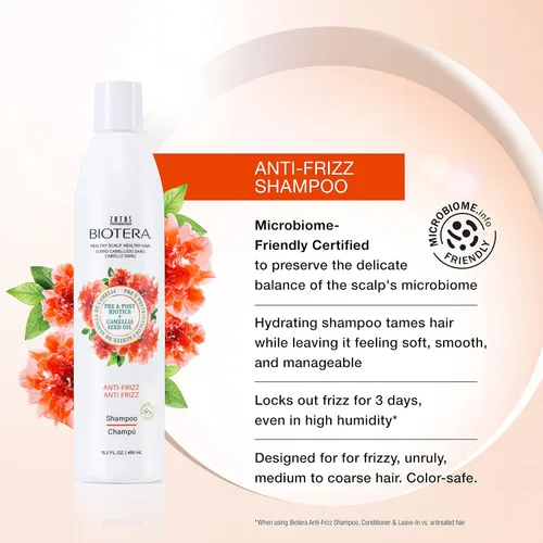 Miniatura 2 de Biotera Anti Frizz Smoothing Shampoo Smooths & Controls Frizzy, Unruly Hair Microbiome Friendly Vegan & Animal Test Free Paraben Free