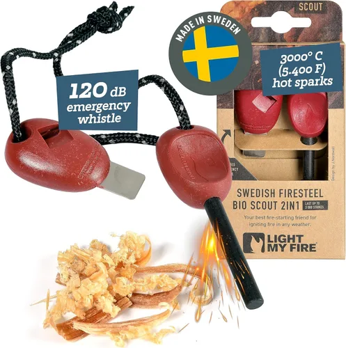 Miniatura 11 de Light My Fire Pedernal Arrancador de Fuego Ferro Rod Herramienta de Supervivencia Scout — Acero de Fuego Equipo de Bushcraft — Kit de Arrancador