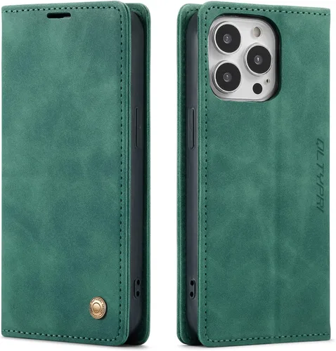 Miniatura 103 de QLTYPRI Para iPhone Air Case Wallet Con Tarjetero, Vintage PU Cuero Kickstand Cierre Magnético A Prueba De Golpes Folio Libro Funda Para IPhone 17