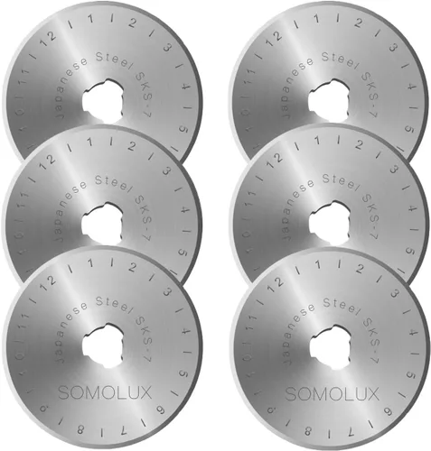 Miniatura 7 de SOMOLUX Cuchillas rotativas de 1.102 in compatibles con Fiskars 1.102 in cortador giratorio perfecto para coser manualidades, afiladas y duraderas