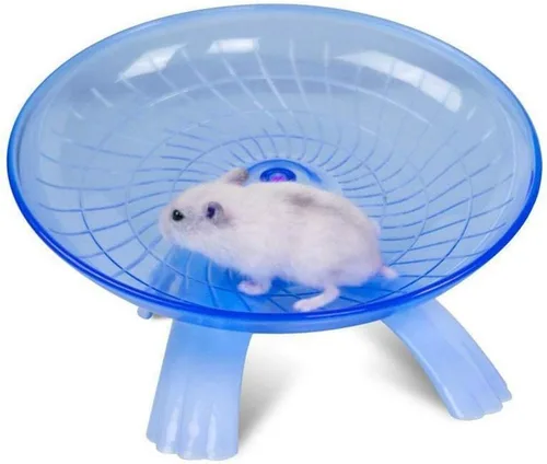 1 rueda de ejercicio para correr, girador silencioso, hámster, platillo volador para hámsteres sirios, ratas, jerbos, ratones, chinchilla, cobaya,