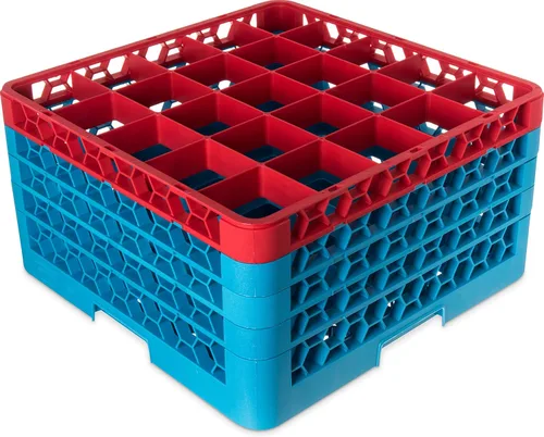 Miniatura 34 de Carlisle FoodService Products RG9-214 OptiClean Estante de vidrio con 9 compartimentos con 2 extensores, 7.12 pulgadas, polipropileno, azul