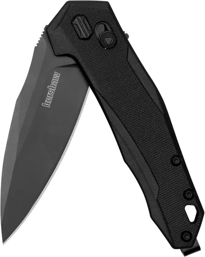 Miniatura 2 de Kershaw - Cuchillo de bolsillo plegable para monitor, hoja con acero D2, mecanismo de bloqueo DuraLock, Pocketclip