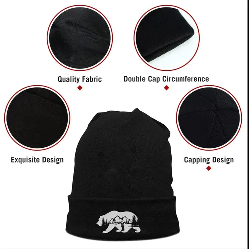 Miniatura 2 de FOECBIR Gorro para hombre y mujer, gorro de invierno, suave y cálido, unisex, gorro de calavera, ligero para mujer
