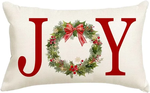 Miniatura 8 de RABUSOFA Fundas de Almohada de Navidad 18x18, Fundas de Almohada para Decoraciones Navideñas al Aire Libre, Fundas de Almohada Decorativas