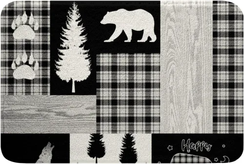 Miniatura 32 de Highland - Alfombra de baño de vaca para regalo de vaqueros, alfombra de baño de granja occidental de 20 x 32 pulgadas, tapete de baño de animales