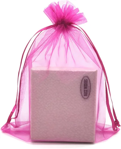 Miniatura 18 de SUNGULF 100 bolsas de organza con cordón de 6 x 9 pulgadas, 6.3 x 8.7 in, regalo fuerte, bolsa de dulces, joyería, fiesta, boda, recuerdo