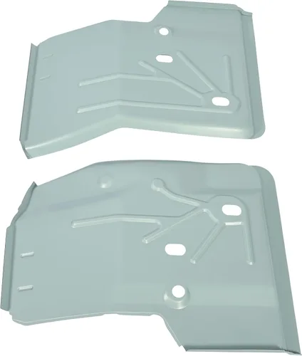Miniatura 3 de KUAFU Bandeja de piso delantera compatible con Jeep TJ Wrangler 1997-2006 Par plateado Tono plata