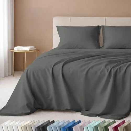 Miniatura 21 de California Design Den Juego de sábanas de lujo tamaño King - 100% algodón, 600 número de hilos, sábanas King de bolsillo profundo, ropa de cama