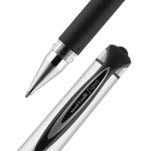 Miniatura 7 de uni-ball Paquete de 12 bolígrafos de gel retráctiles negros con puntos gruesos, 207 bolígrafos Signo Click son a prueba de fraude y los mejores