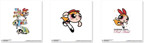 Miniatura 6 de Trends International Gallery Pops Cartoon Network The Powerpuff Girls - Paquete de arte de pared de flores (paquete de 3)
