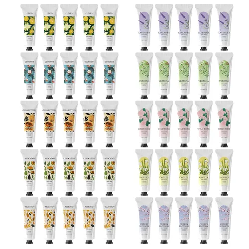 Miniatura 8 de BODY & EARTH Crema de Manos a Granel Paquete de 50 Set de Regalo de Loción de Manos Loción de Manos Tamaño de Viaje Lociones a Granel para Regalos