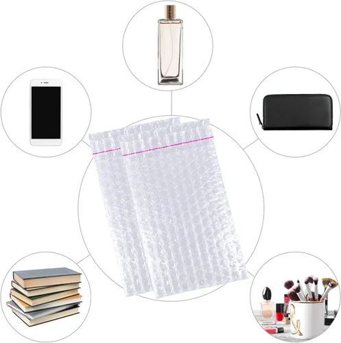 Miniatura 8 de Paquete de 50 bolsas de burbujas, bolsas de burbujas para envío, bolsas protectoras autosellables de embalaje de burbujas, bolsas de amortiguación