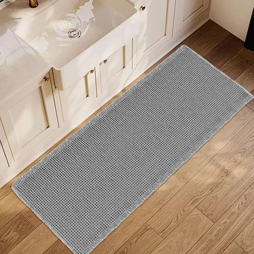 Miniatura 18 de ZALL - Tapete de baño de punto gofre beige, súper absorbente, antideslizante, color crema, 18 x 30 pulgadas, lavable a máquina, ultra suave
