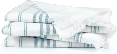 Miniatura 7 de Ample Decor Toallas de mano de algodón de 16 x 28 pulgadas, estilo turco, de secado rápido, toallas multiusos de cocina y baño, certificado Gris