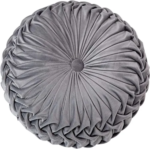 Miniatura 14 de HLOVME Cojín Decorativo para Sofá de Calabaza 3D Redondo de Terciopelo para Sofá Cama Silla Suelo 15"X15", Naranja Oscuro