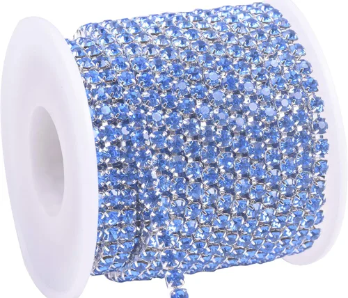Miniatura 45 de KAOYOO - Cadena de diamantes de imitación de 9 metros (10 yardas) con cristal de 4 mm para costura, manualidades y decoración de bricolaje