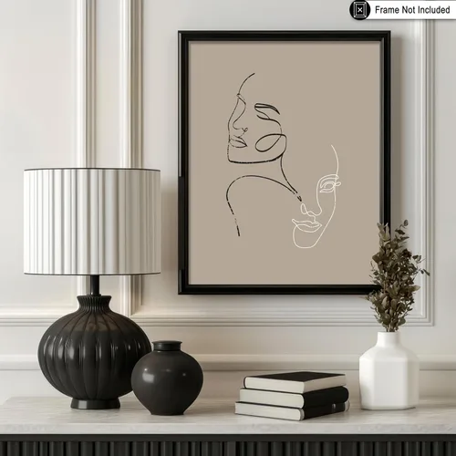 Miniatura 3 de Poster Master Póster de cara de mujer, impresión de dibujo de línea, arte moderno, arte de boceto, arte de pared de esquema, regalo para hombres
