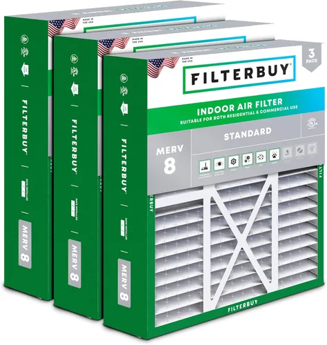 Miniatura 13 de Filterbuy Filtro de aire MERV 8 Essential Dust & Allergy Defense de 10 x 17 x 2 (paquete de 3), filtros exteriores plisados electrostáticos